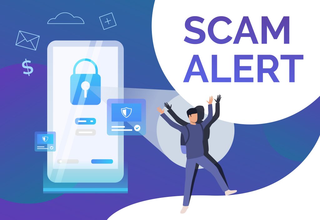 Scam alert poster template