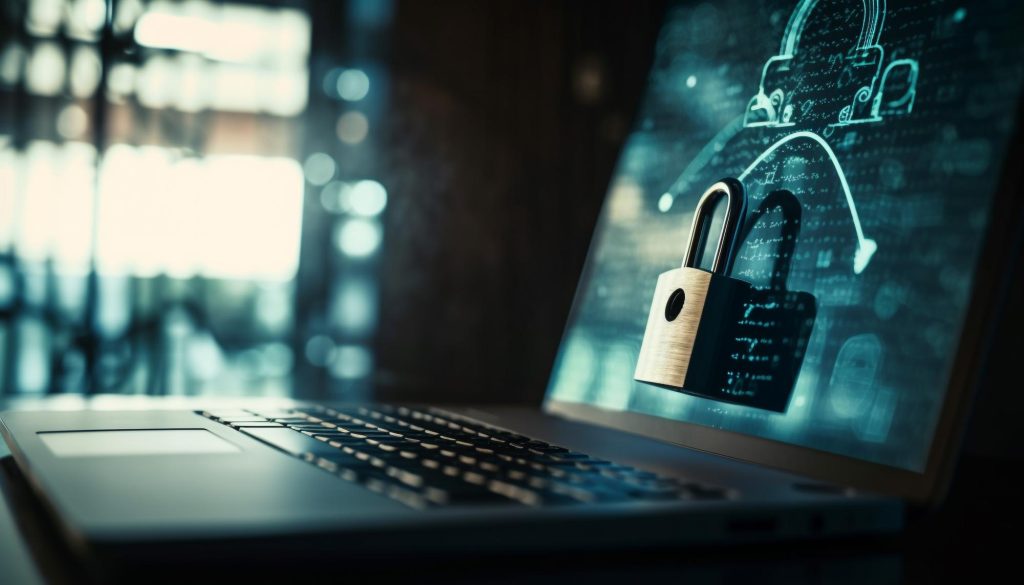 security system locks data computer safety generated by ai